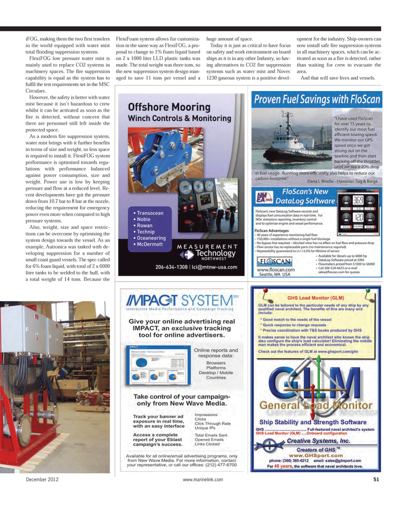 Maritime Reporter Magazine, page 51,  Dec 2012