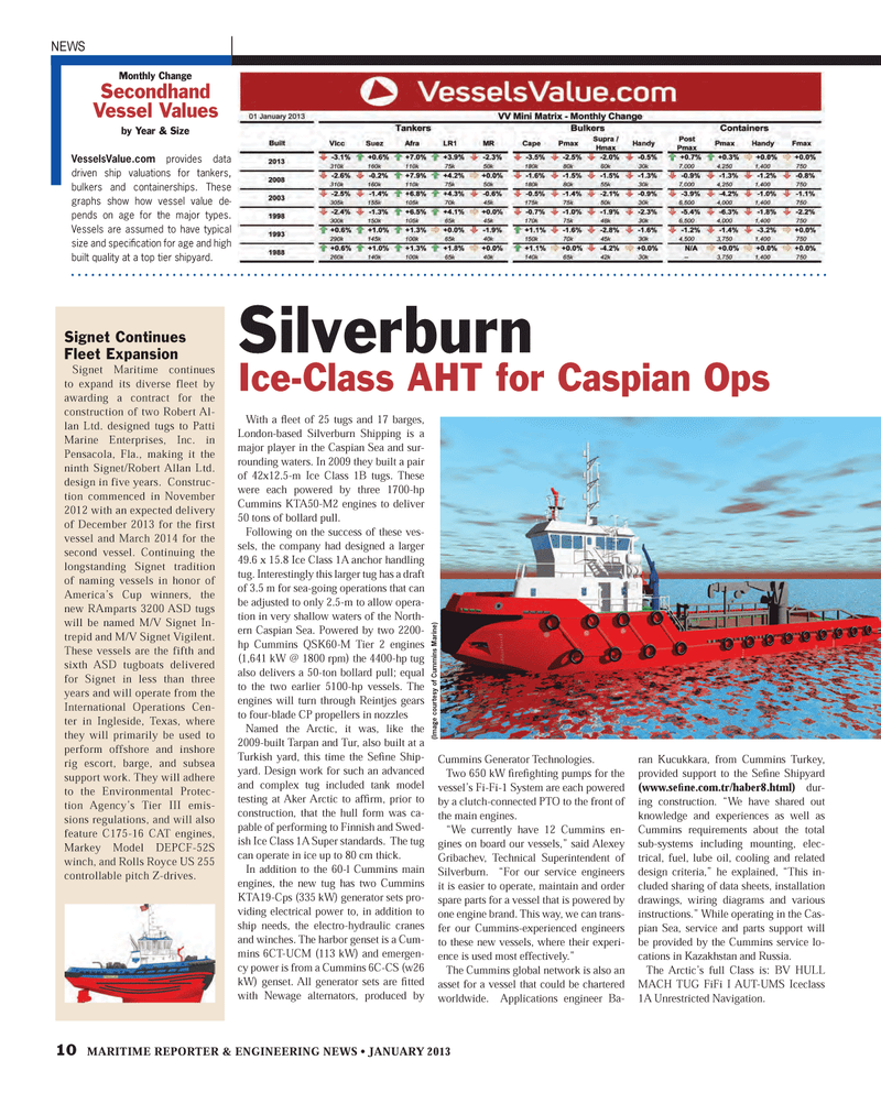 Maritime Reporter Magazine, page 10,  Jan 2013