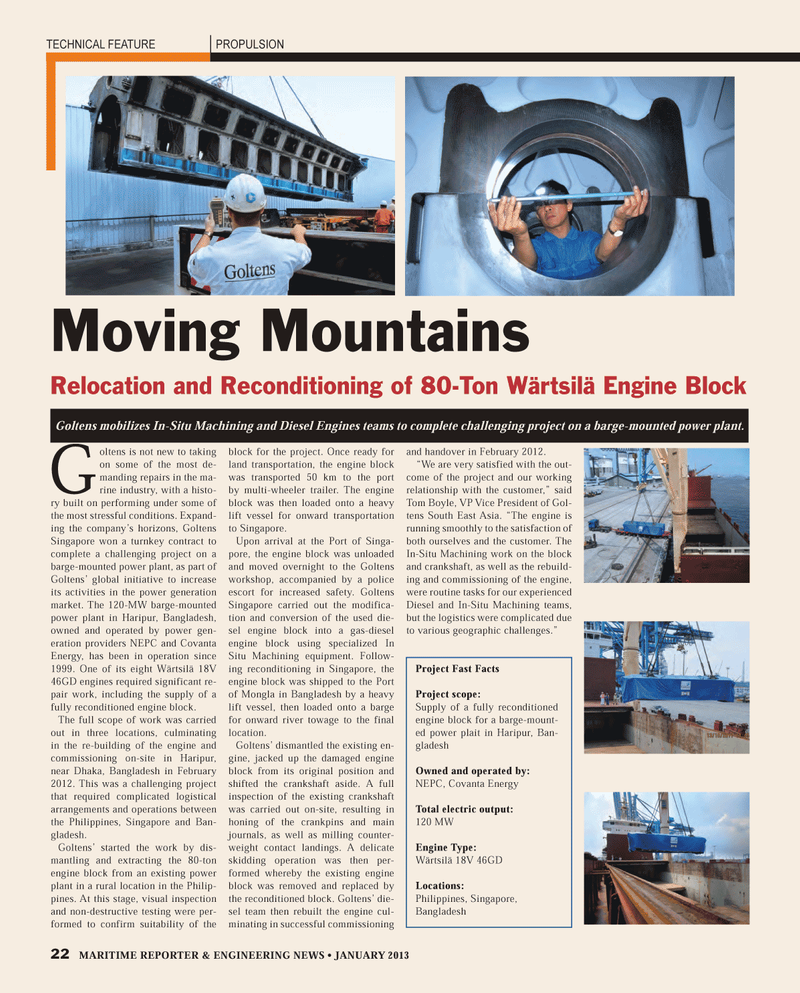 Maritime Reporter Magazine, page 22,  Jan 2013
