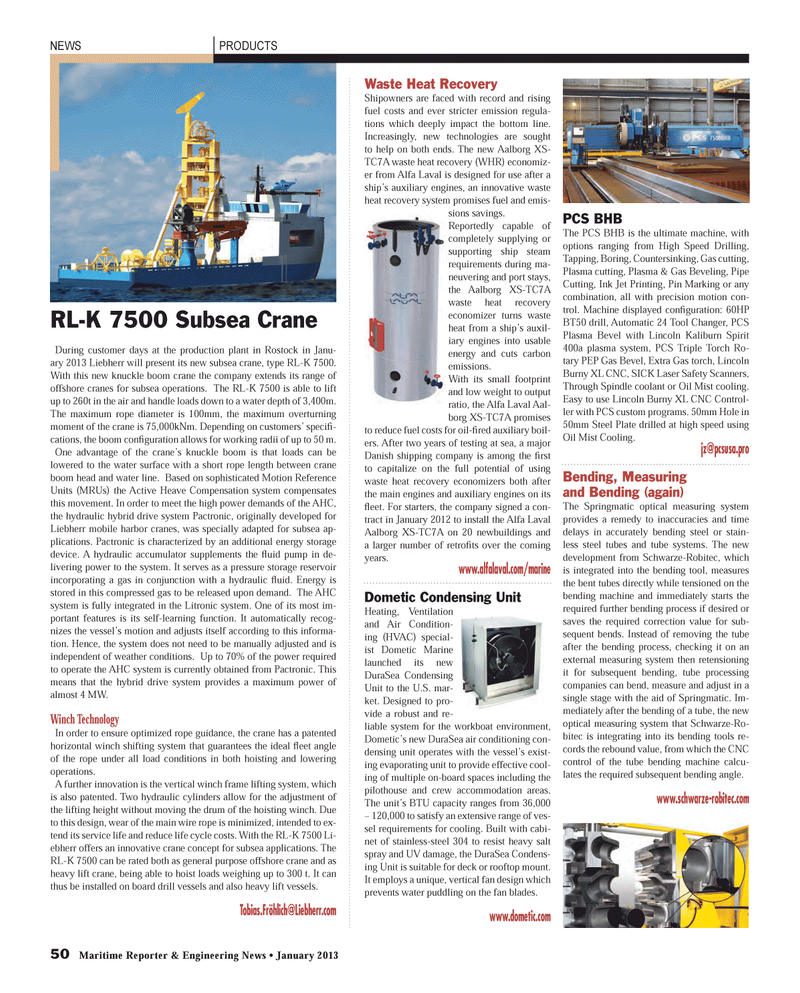 Maritime Reporter Magazine, page 50,  Jan 2013