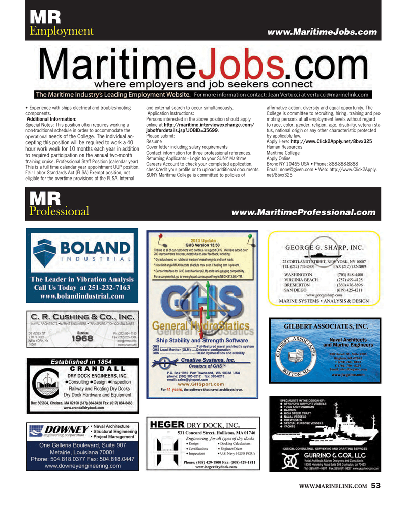 Maritime Reporter Magazine, page 53,  Jan 2013