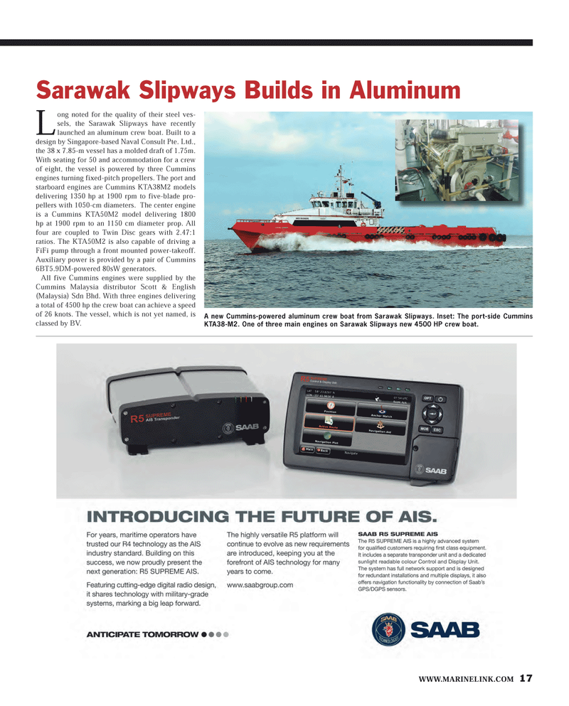 Maritime Reporter Magazine, page 17,  Feb 2013
