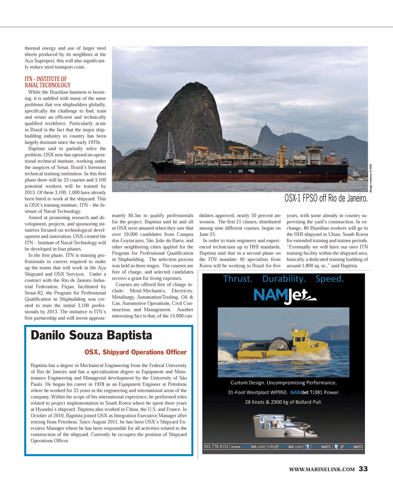 Maritime Reporter Magazine, page 33,  Feb 2013