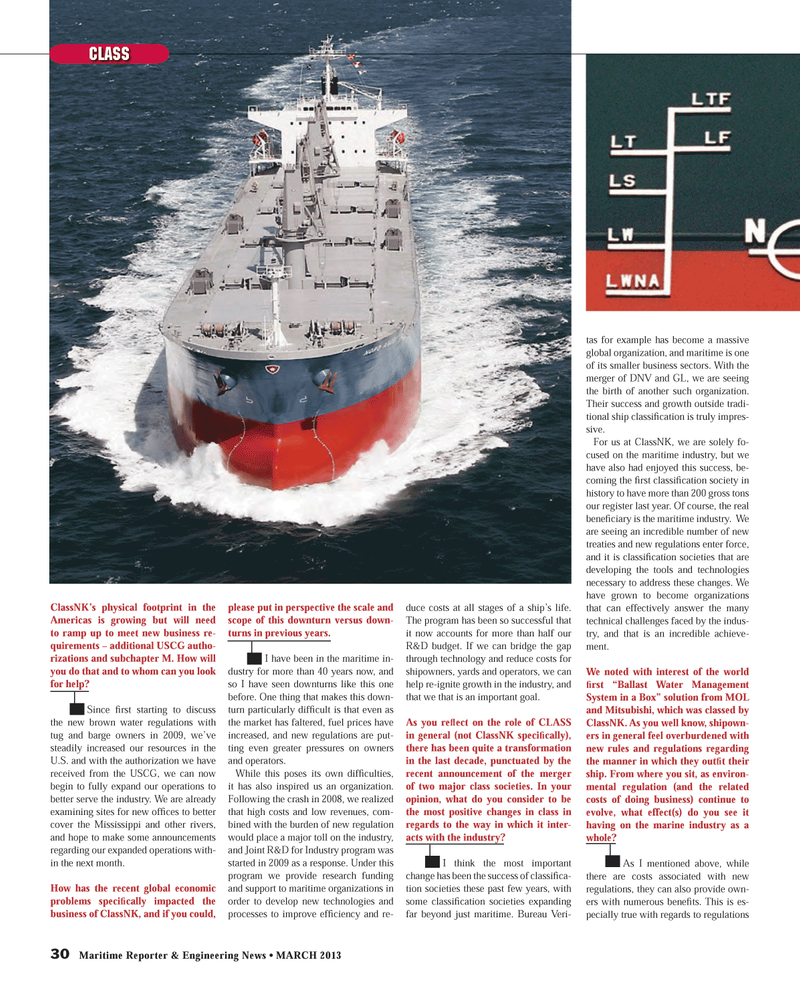 Maritime Reporter Magazine, page 30,  Mar 2013