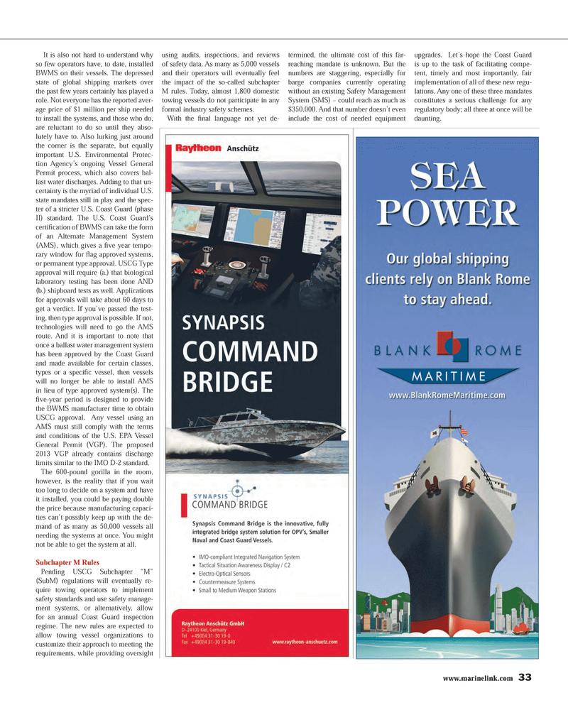 Maritime Reporter Magazine, page 33,  Mar 2013
