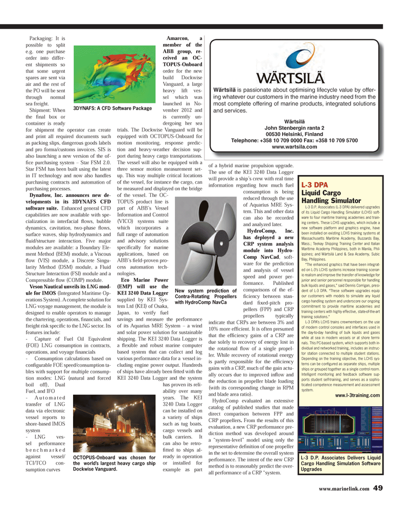 Maritime Reporter Magazine, page 49,  Mar 2013