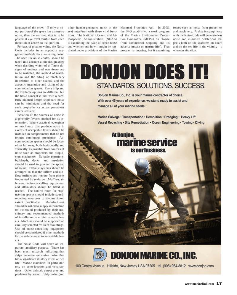 Maritime Reporter Magazine, page 17,  Apr 2013
