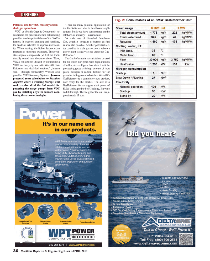 Maritime Reporter Magazine, page 36,  Apr 2013