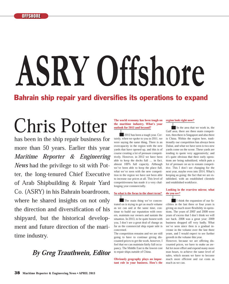 Maritime Reporter Magazine, page 38,  Apr 2013