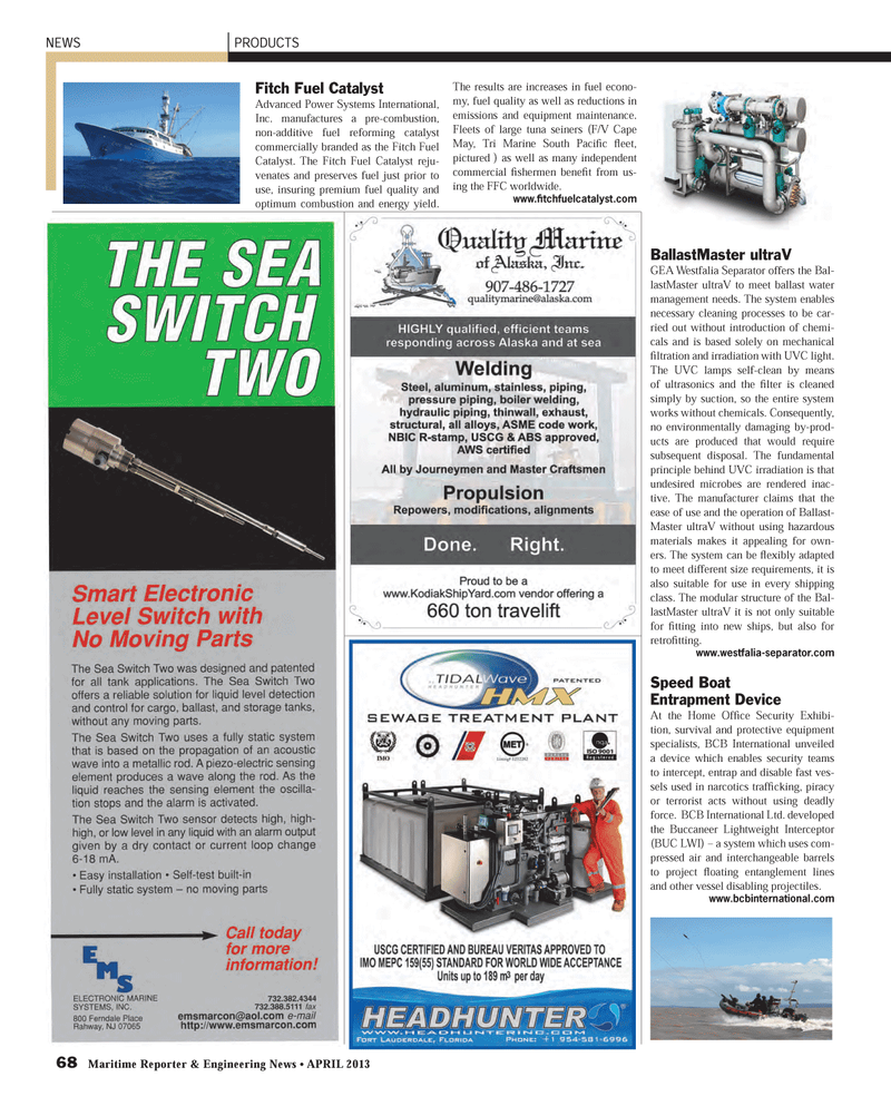 Maritime Reporter Magazine, page 68,  Apr 2013