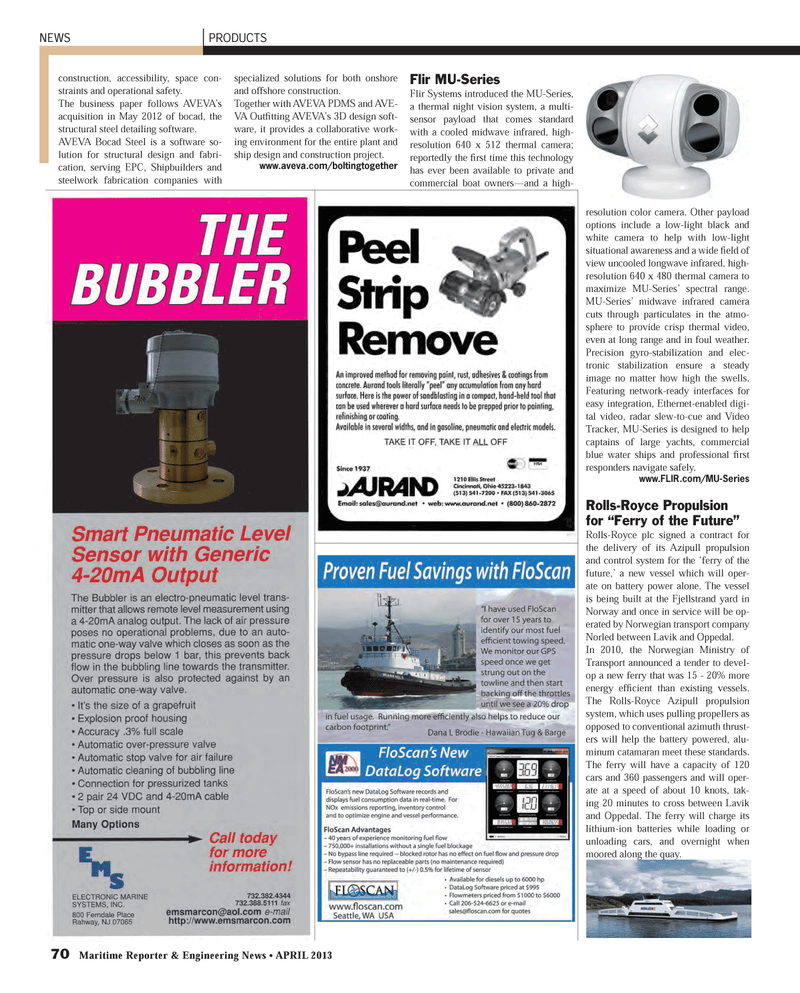 Maritime Reporter Magazine, page 70,  Apr 2013