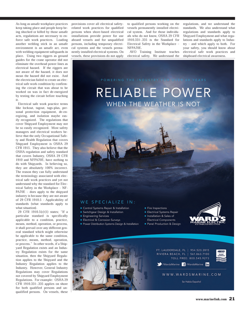 Maritime Reporter Magazine, page 21,  May 2013