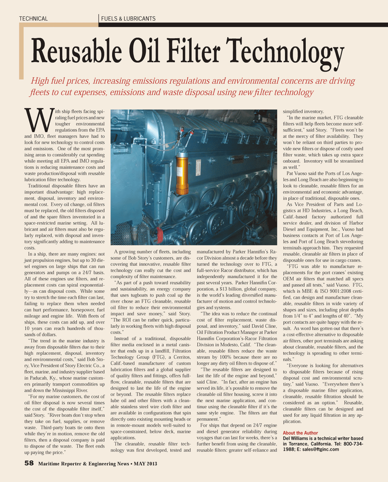 Maritime Reporter Magazine, page 58,  May 2013