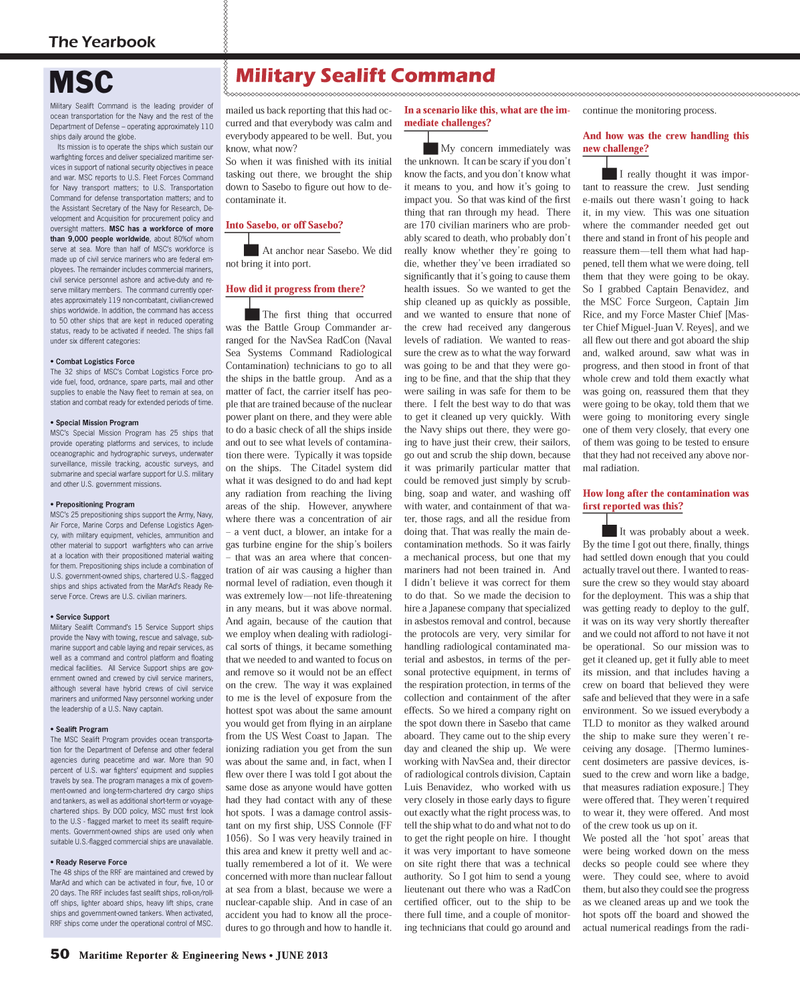 Maritime Reporter Magazine, page 50,  Jun 2013