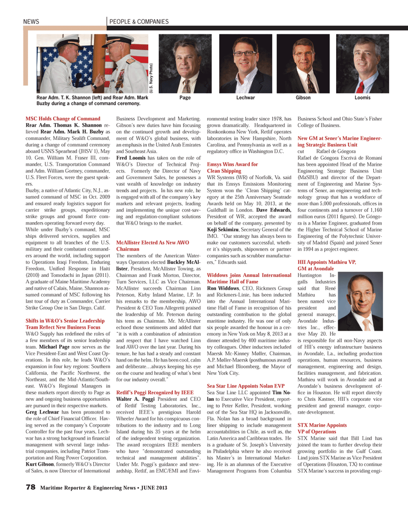Maritime Reporter Magazine, page 78,  Jun 2013