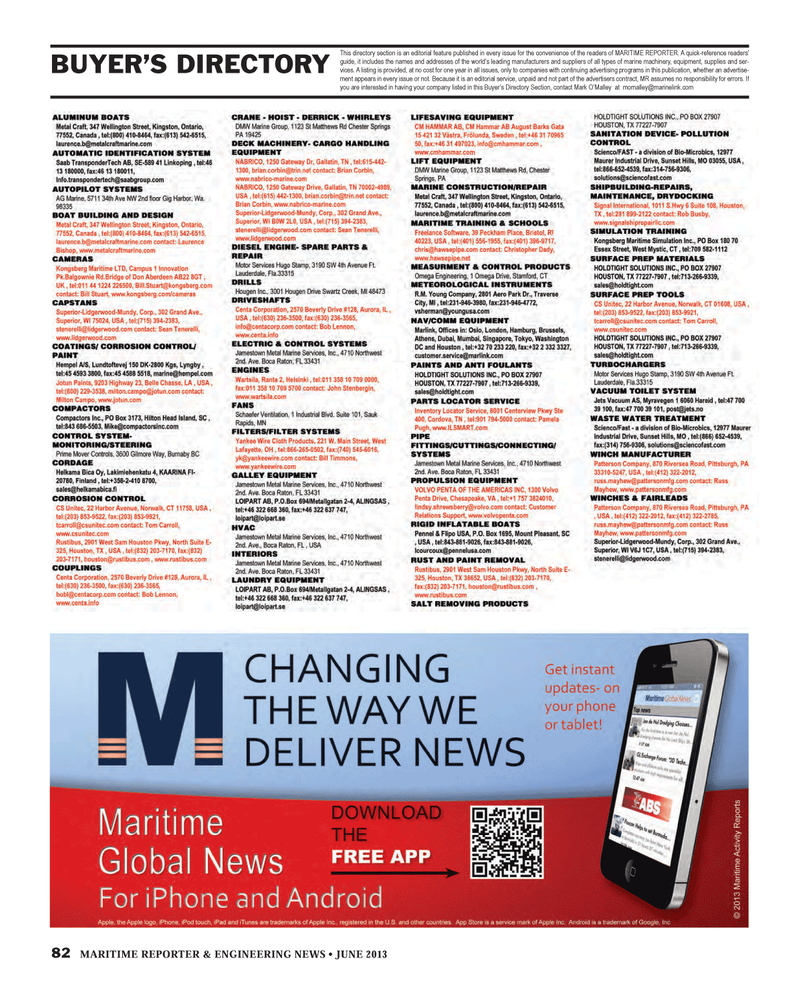 Maritime Reporter Magazine, page 82,  Jun 2013