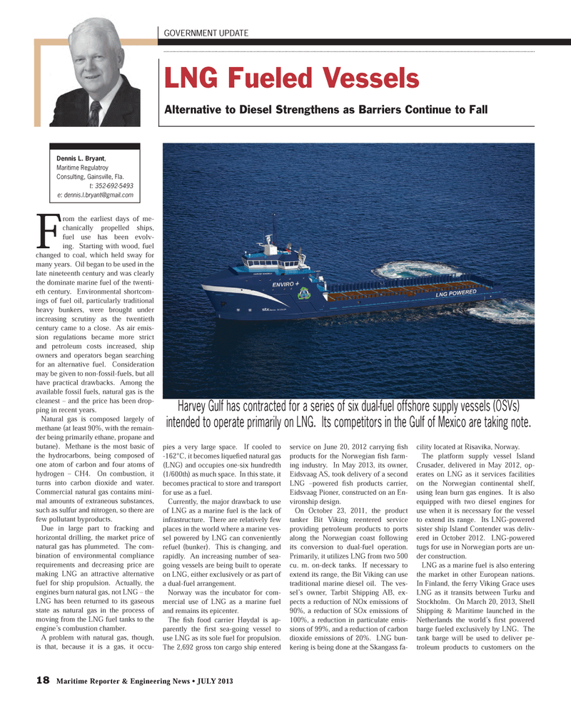 Maritime Reporter Magazine, page 18,  Jul 2013