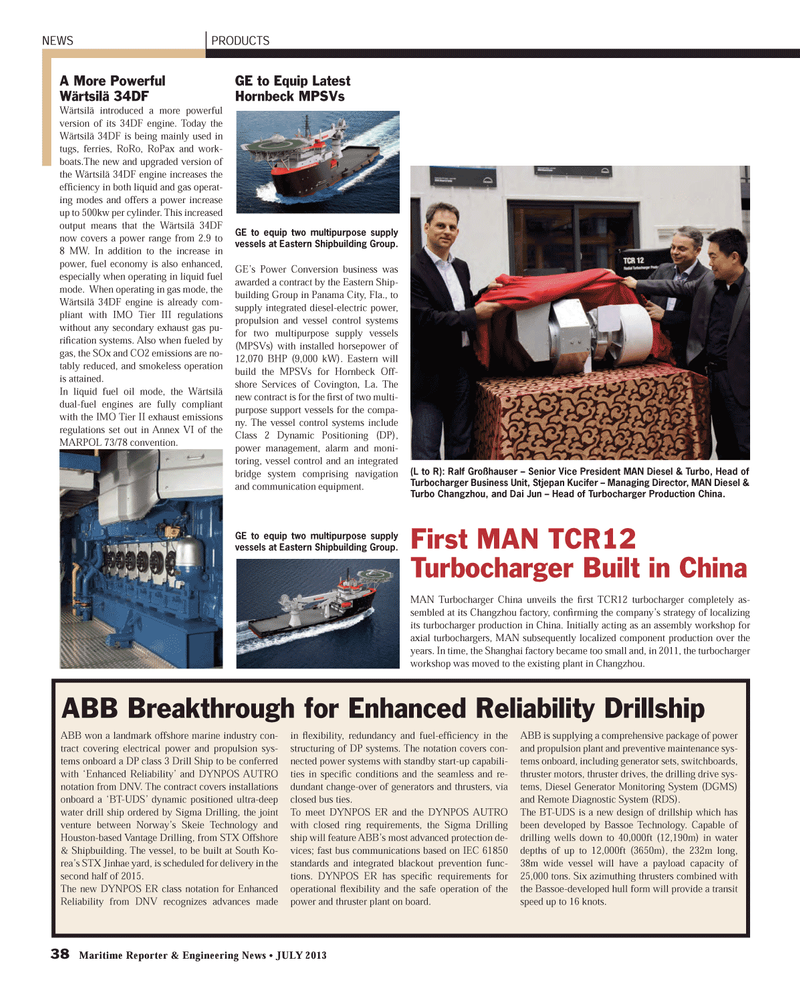 Maritime Reporter Magazine, page 38,  Jul 2013