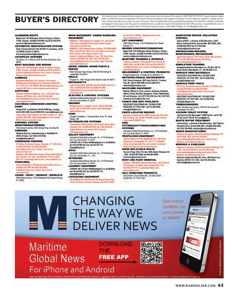 Maritime Reporter Magazine, page 43,  Jul 2013
