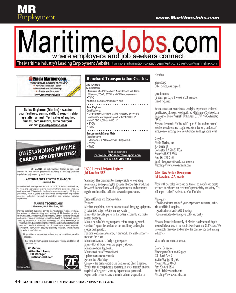 Maritime Reporter Magazine, page 44,  Jul 2013