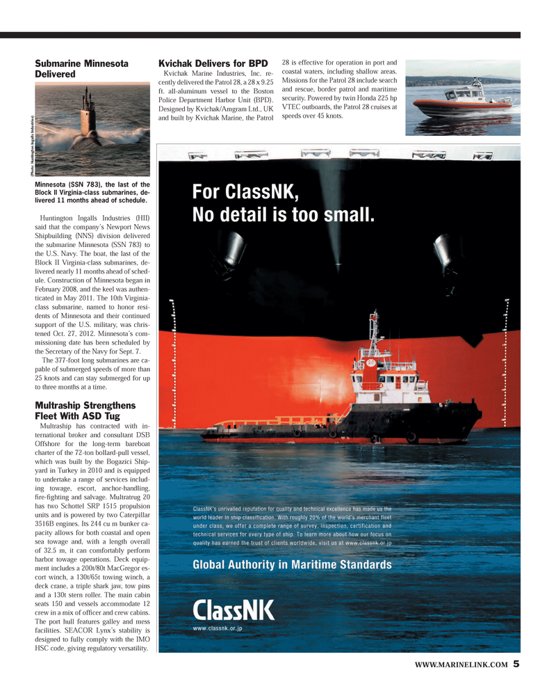 Maritime Reporter Magazine, page 5,  Jul 2013