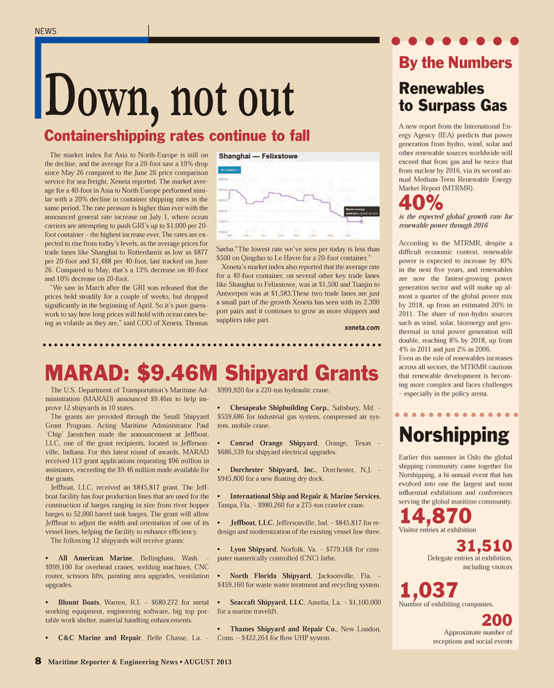 Maritime Reporter Magazine, page 8,  Aug 2013