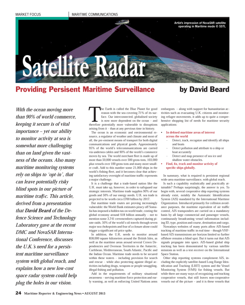 Maritime Reporter Magazine, page 24,  Aug 2013