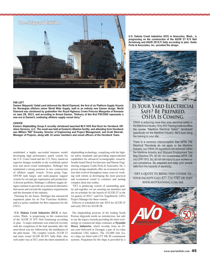 Maritime Reporter Magazine, page 45,  Aug 2013