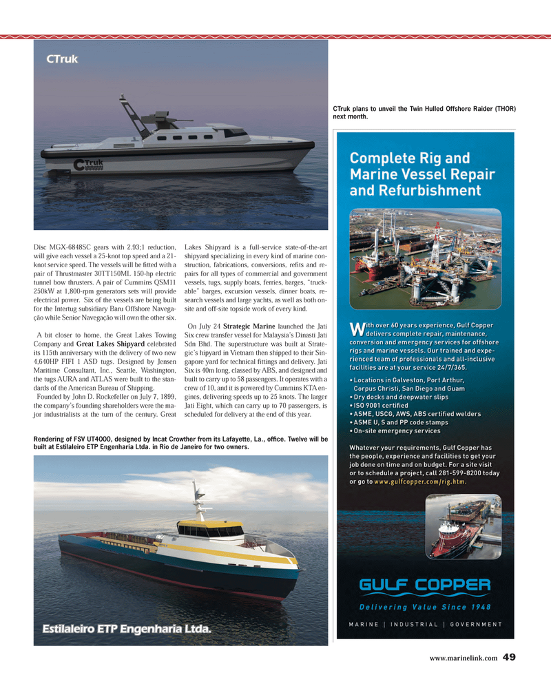 Maritime Reporter Magazine, page 49,  Aug 2013