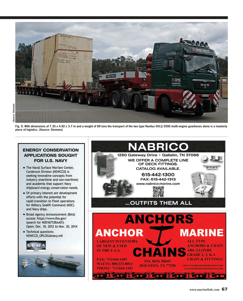 Maritime Reporter Magazine, page 67,  Aug 2013