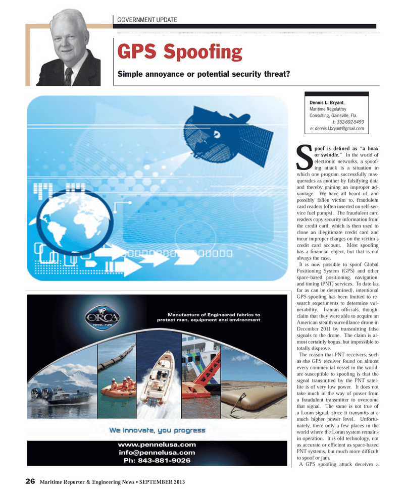 Maritime Reporter Magazine, page 26,  Sep 2013