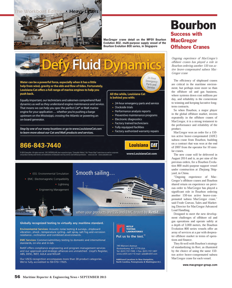 Maritime Reporter Magazine, page 56,  Sep 2013
