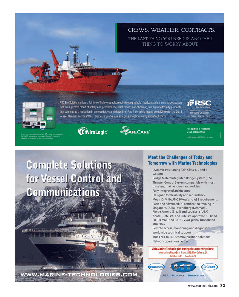Maritime Reporter Magazine, page 71,  Sep 2013