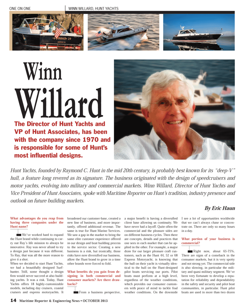 Maritime Reporter Magazine, page 14,  Oct 2013
