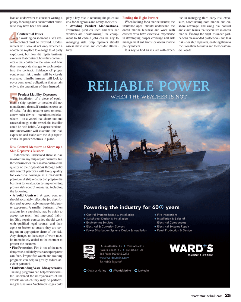 Maritime Reporter Magazine, page 25,  Oct 2013
