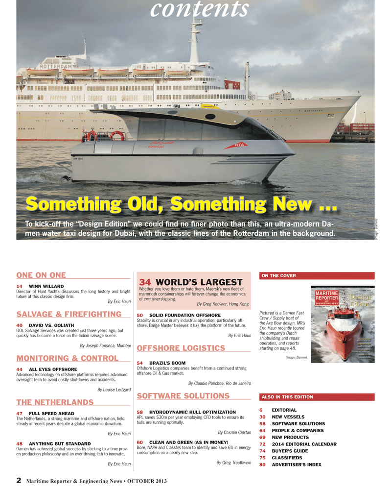 Maritime Reporter Magazine, page 2,  Oct 2013