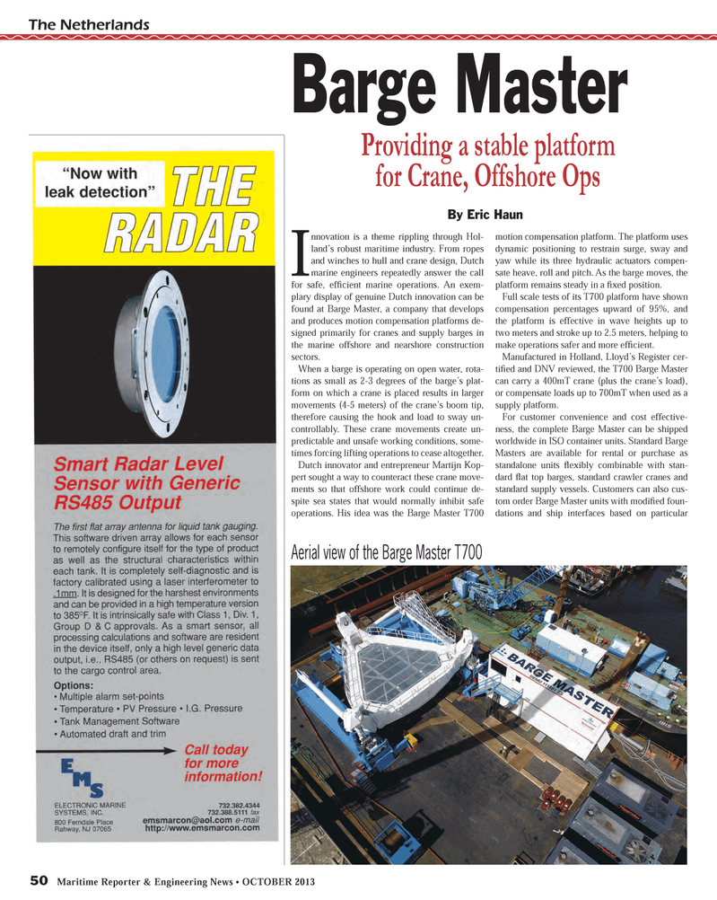 Maritime Reporter Magazine, page 50,  Oct 2013