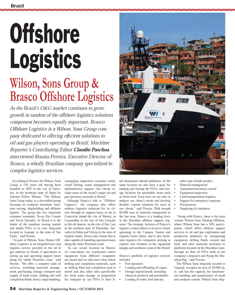 Maritime Reporter Magazine, page 54,  Oct 2013