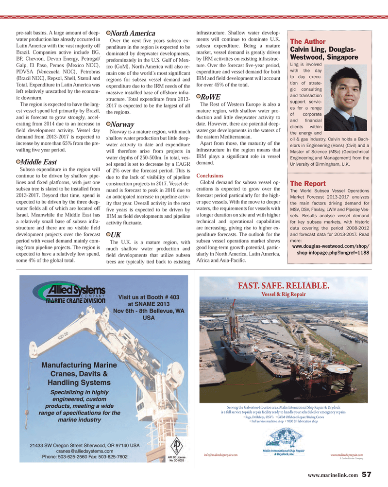 Maritime Reporter Magazine, page 57,  Oct 2013