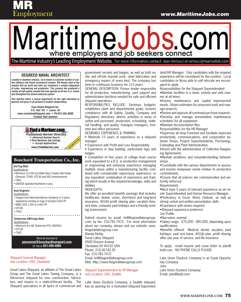 Maritime Reporter Magazine, page 75,  Oct 2013