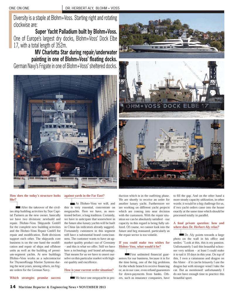 Maritime Reporter Magazine, page 14,  Nov 2013