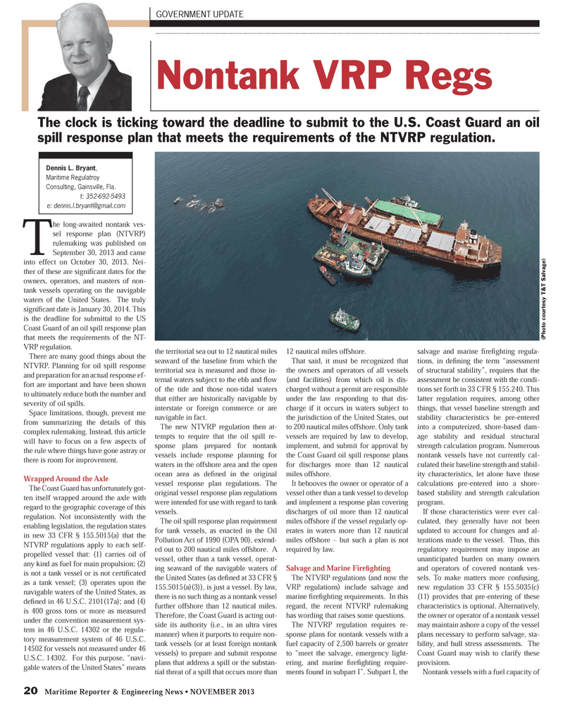 Maritime Reporter Magazine, page 20,  Nov 2013