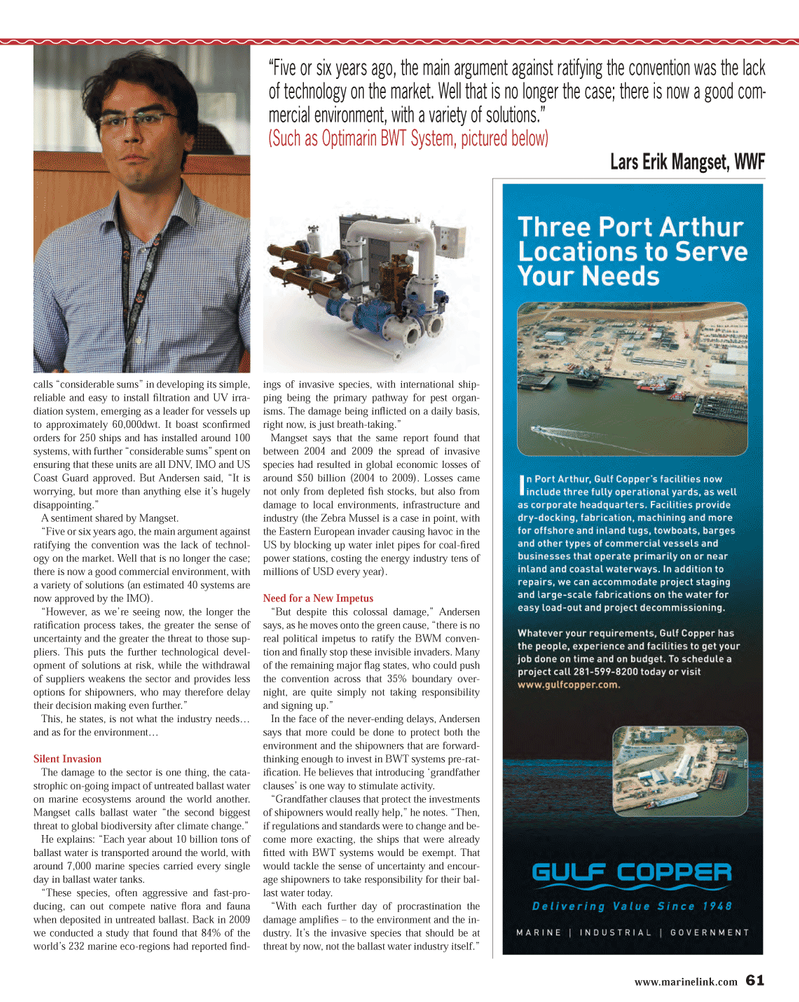 Maritime Reporter Magazine, page 61,  Nov 2013
