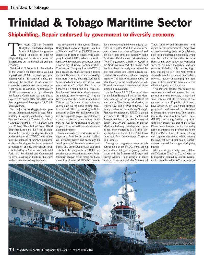 Maritime Reporter Magazine, page 74,  Nov 2013