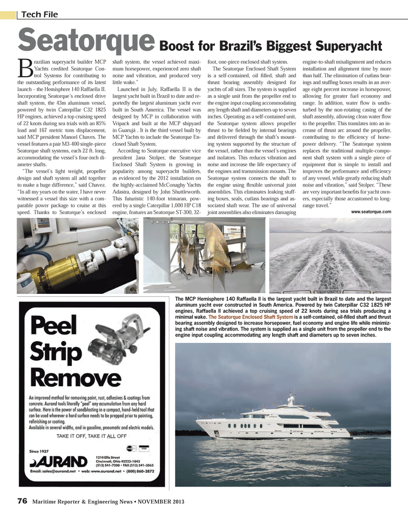 Maritime Reporter Magazine, page 76,  Nov 2013