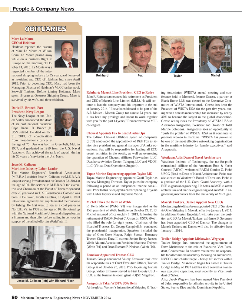 Maritime Reporter Magazine, page 80,  Nov 2013