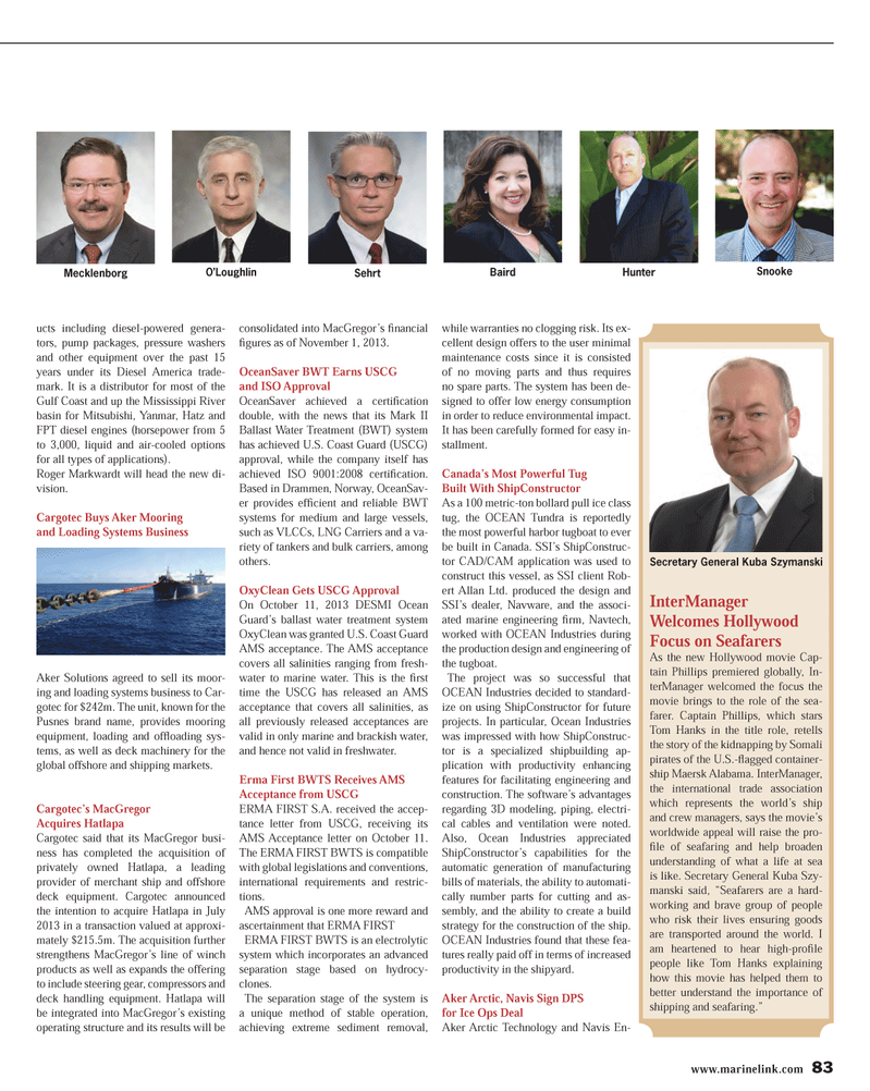 Maritime Reporter Magazine, page 83,  Nov 2013