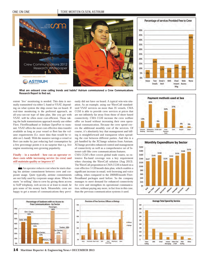Maritime Reporter Magazine, page 14,  Dec 2013