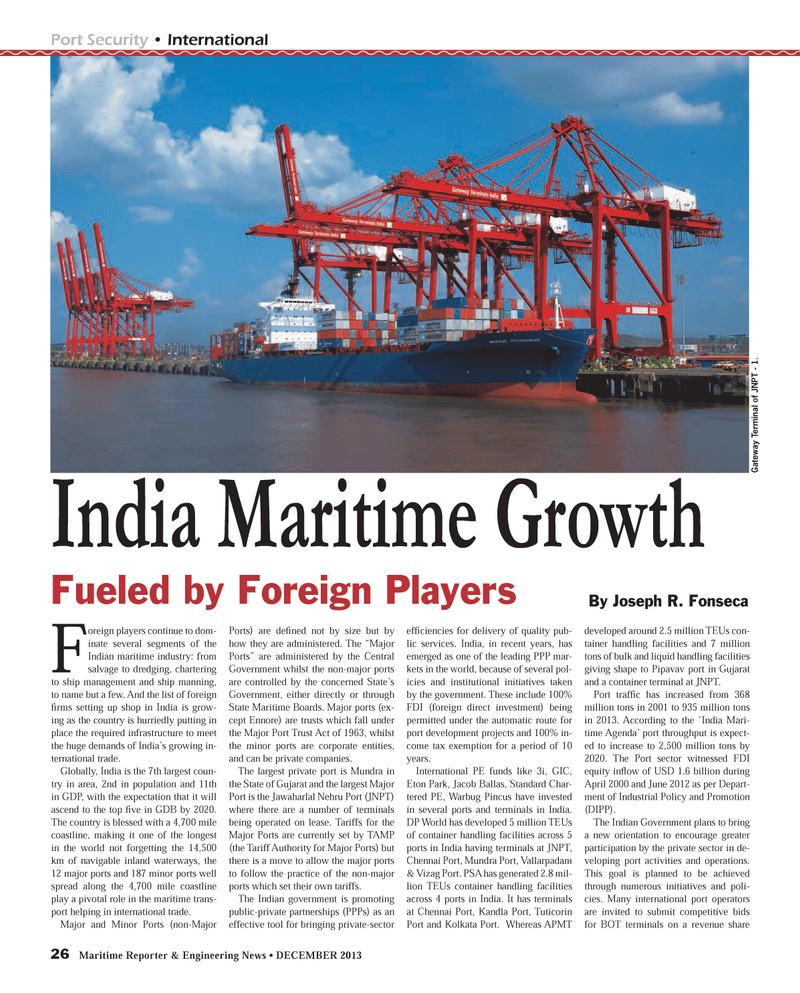Maritime Reporter Magazine, page 26,  Dec 2013