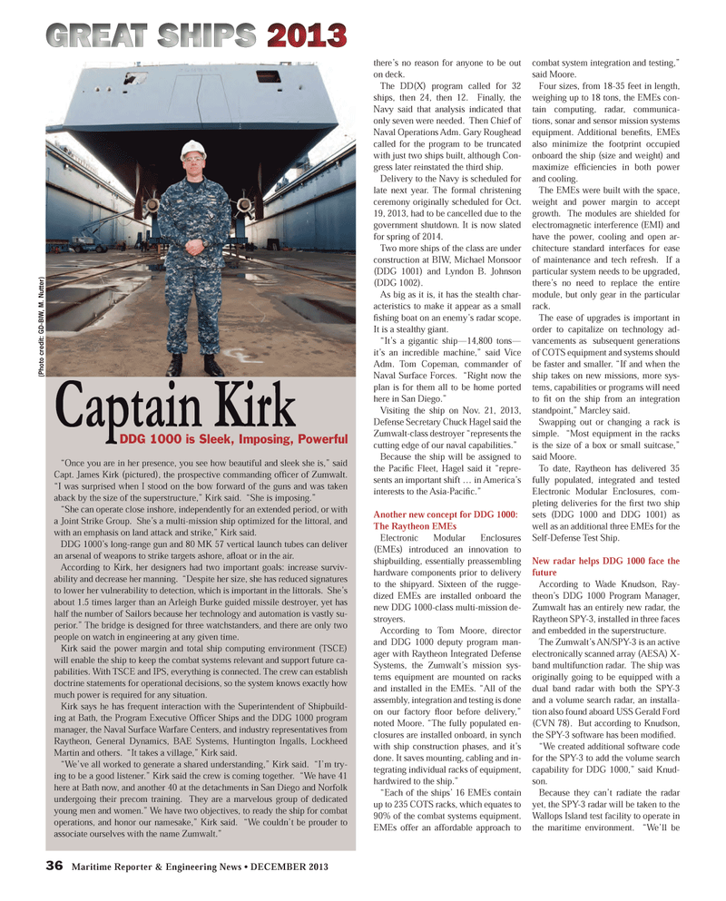 Maritime Reporter Magazine, page 36,  Dec 2013